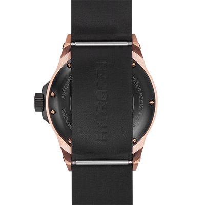 Vento Black Rose Gold Leather
